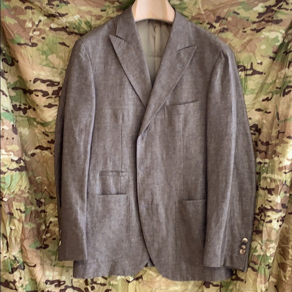 Brunello Cucinelli SportCoat Brown Linen/Wool/Silk